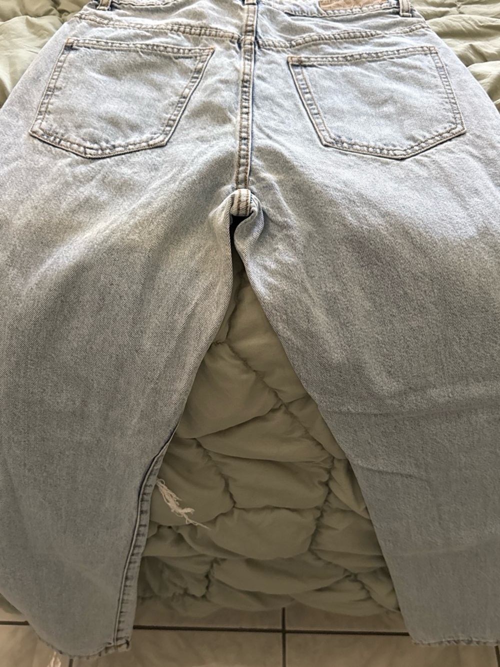 Light Blue Ripped Denim Jeans - Picture 4 of 5